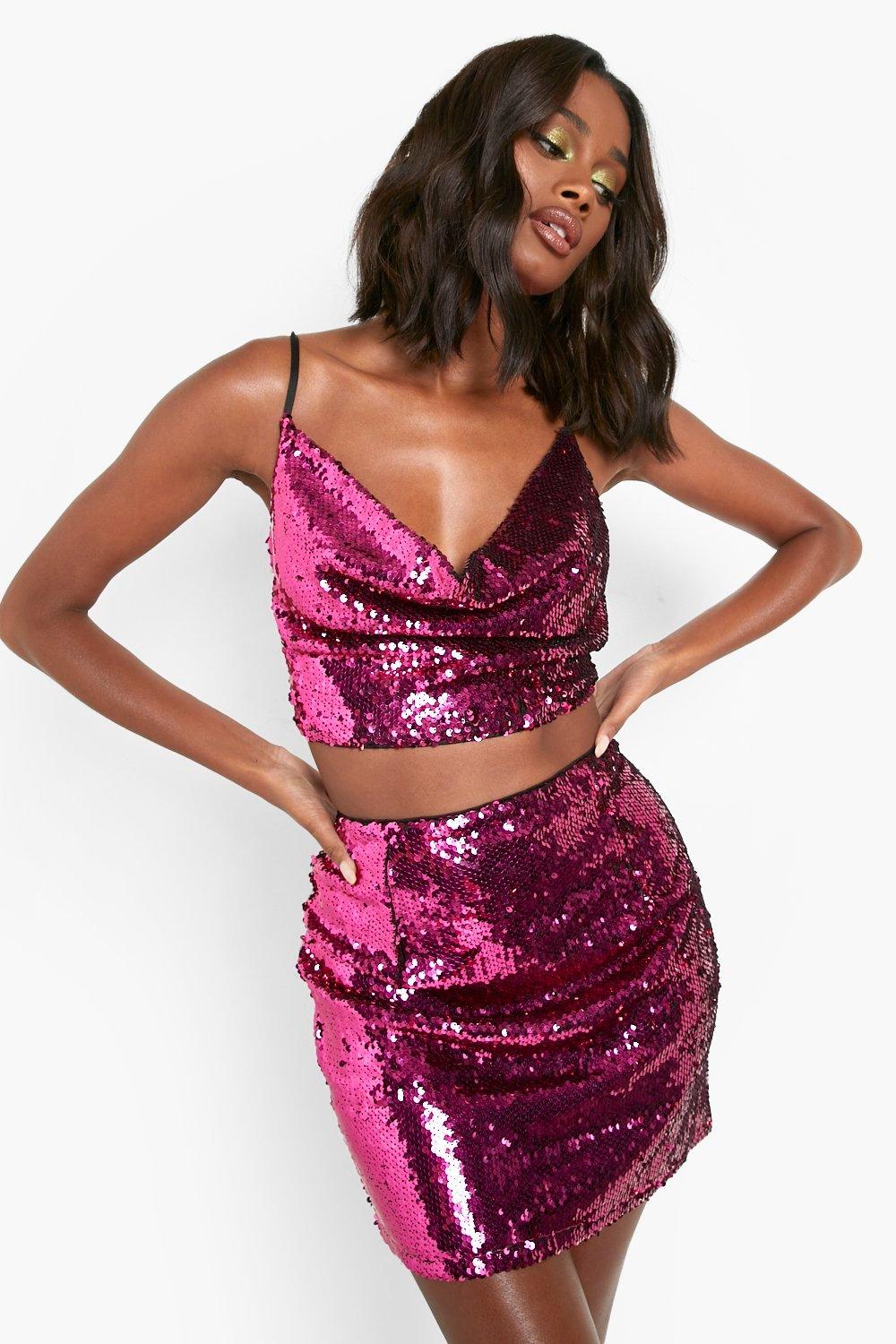 Sequin mini skirt on sale topshop